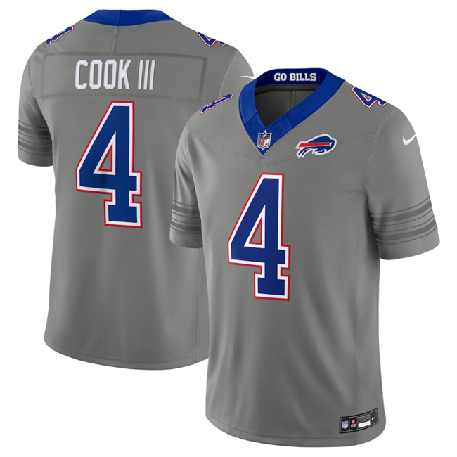 Youth Gray Buffalo Bills #4 James Cook III F.U.S.E. 2026 Nickel City Vapor Untouchable Limited Stitched Football Jersey